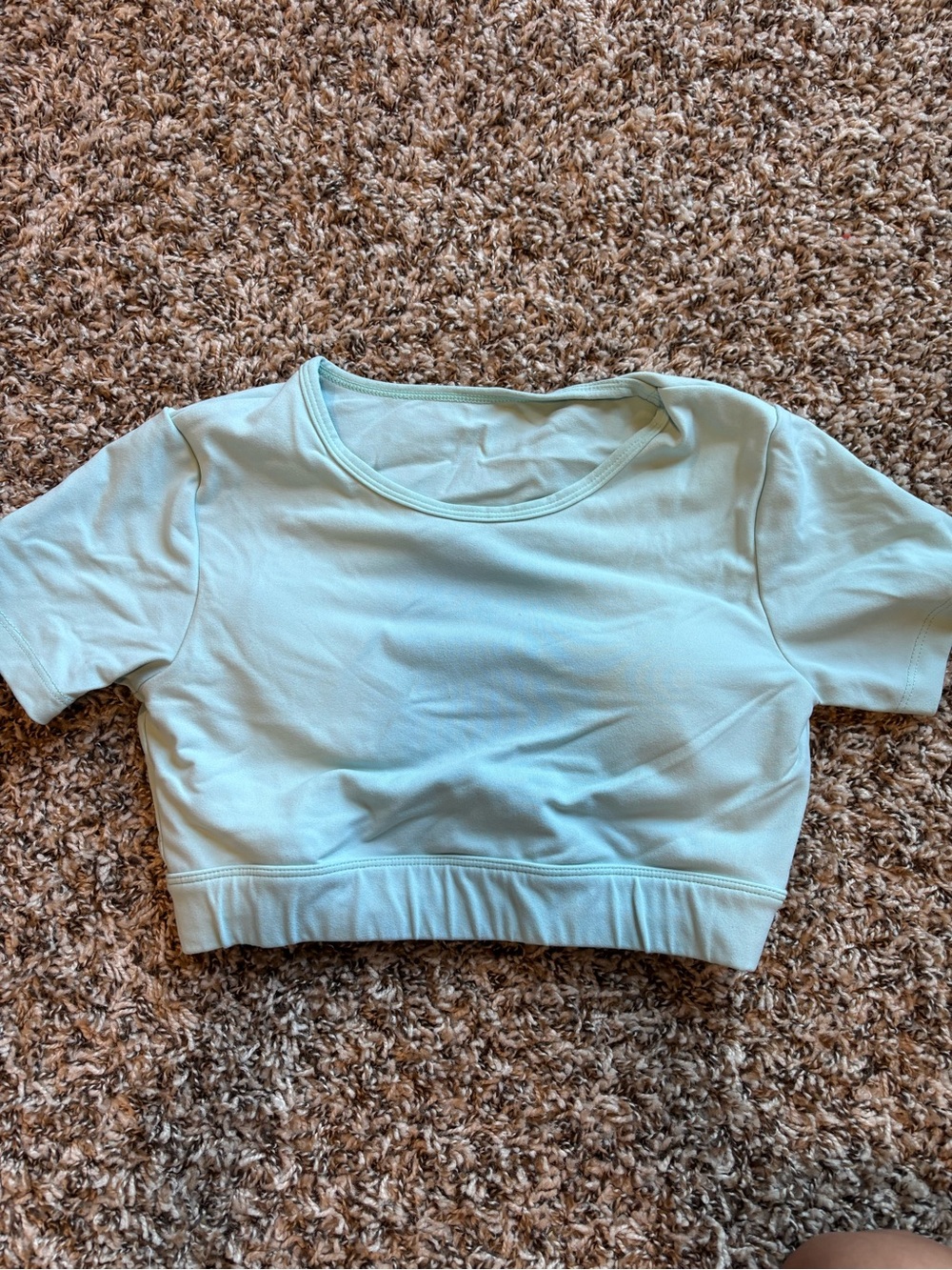 Light Aqua Crop Tee